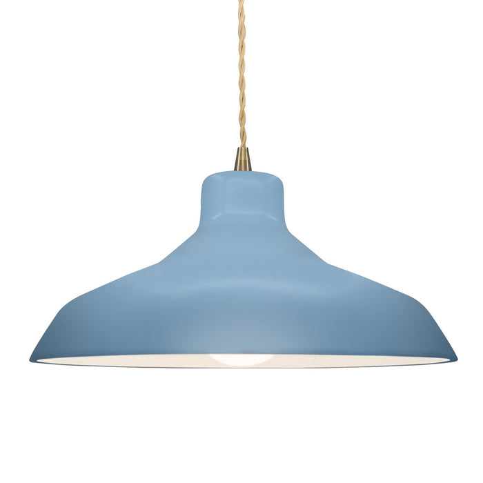 Justice Designs - CER-6265-SKBL-ABRS-BEIG-TWST - One Light Pendant - Radiance - Sky Blue