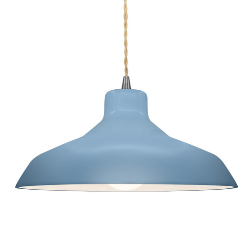 Justice Designs - CER-6265-SKBL-NCKL-BEIG-TWST - One Light Pendant - Radiance - Sky Blue