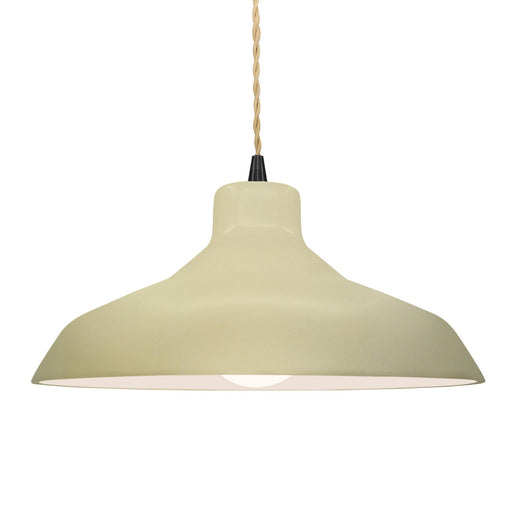 Justice Designs - CER-6265-VAN-MBLK-BEIG-TWST - One Light Pendant - Radiance - Vanilla (Gloss)