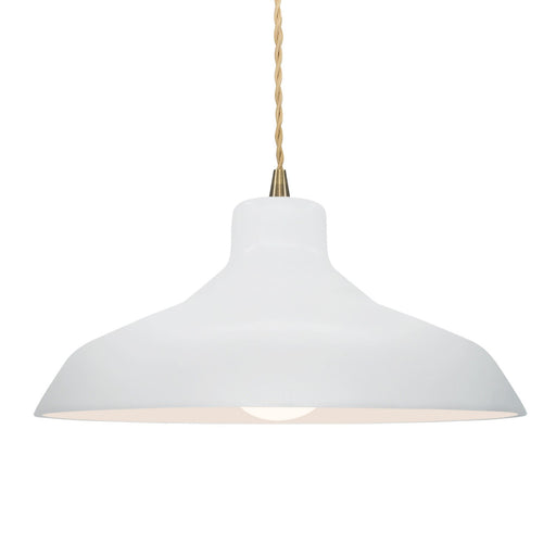 Justice Designs - CER-6265-WHT-ABRS-BEIG-TWST - One Light Pendant - Radiance - Gloss White