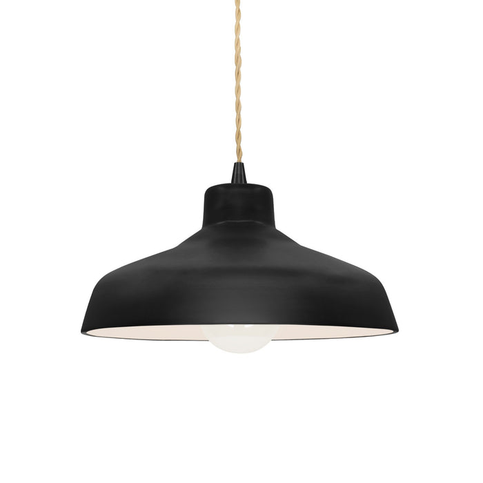 Justice Designs - CER-6260-CRB-MBLK-BEIG-TWST - One Light Pendant - Radiance - Carbon - Matte Black