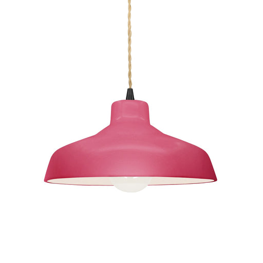 Justice Designs - CER-6260-CRSE-MBLK-BEIG-TWST - One Light Pendant - Radiance - Cerise