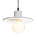 Justice Designs - CER-6325-WHT-MBLK-BKCD - One Light Pendant - Radiance - Gloss White