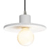 Justice Designs - CER-6325-WHT-NCKL-BKCD - One Light Pendant - Radiance - Gloss White