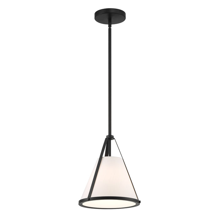 Crystorama - FUL-900-BK - One Light Pendant - Fulton - Black