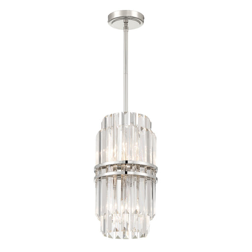 Crystorama - HAY-1401-PN - Four Light Pendant - Hayes - Polished Nickel