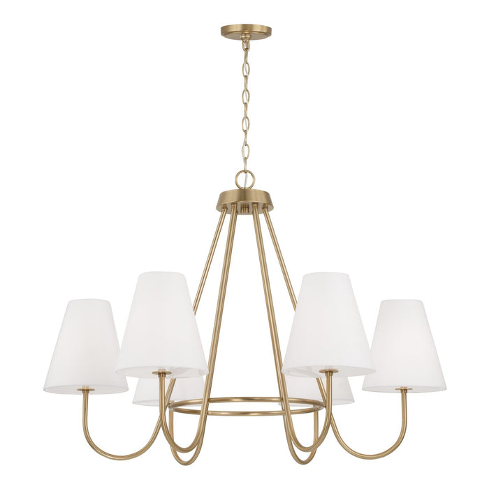 Capital Lighting - 452761MA - Six Light Chandelier - Julia - Matte Brass