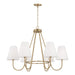 Capital Lighting - 452761MA - Six Light Chandelier - Julia - Matte Brass