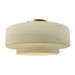 Justice Designs - CER-6365-VAN-BRSS - One Light Semi-Flush Mount - Radiance - Vanilla (Gloss)