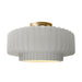 Justice Designs - CER-6375-BIS-BRSS - One Light Semi-Flush Mount - Radiance - Bisque