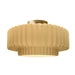 Justice Designs - CER-6375-MYLW-BRSS - One Light Semi-Flush Mount - Radiance - Muted Yellow