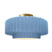 Justice Designs - CER-6375-SKBL-BRSS - One Light Semi-Flush Mount - Radiance - Sky Blue