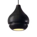 Justice Designs - CER-6400-CRB-ABRS-BKCD - One Light Pendant - Radiance - Carbon - Matte Black