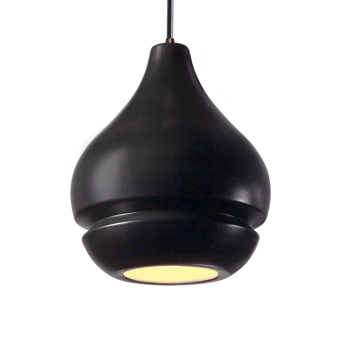 Justice Designs - CER-6400-CRB-DBRZ-BKCD - One Light Pendant - Radiance - Carbon - Matte Black