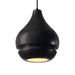 Justice Designs - CER-6400-CRB-MBLK-BKCD - One Light Pendant - Radiance - Carbon - Matte Black