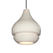 Justice Designs - CER-6400-CRK-CROM-BKCD - One Light Pendant - Radiance - White Crackle