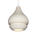 Justice Designs - CER-6400-CRK-CROM-WTCD - One Light Pendant - Radiance - White Crackle