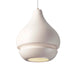 Justice Designs - CER-6400-MAT-ABRS-WTCD - One Light Pendant - Radiance - Matte White