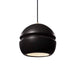 Justice Designs - CER-6410-CRB-ABRS-BKCD - One Light Pendant - Radiance - Carbon - Matte Black