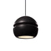 Justice Designs - CER-6410-CRB-CROM-BKCD - One Light Pendant - Radiance - Carbon - Matte Black