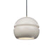 Justice Designs - CER-6410-MAT-ABRS-BKCD - One Light Pendant - Radiance - Matte White