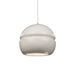 Justice Designs - CER-6410-MAT-ABRS-WTCD - One Light Pendant - Radiance - Matte White