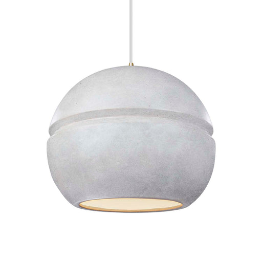 Justice Designs - CER-6415-CONC-ABRS-WTCD - One Light Pendant - Radiance - Concrete