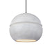 Justice Designs - CER-6415-CONC-MBLK-BKCD - One Light Pendant - Radiance - Concrete