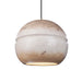 Justice Designs - CER-6415-TRAG-ABRS-BKCD - One Light Pendant - Radiance - Greco Travertine