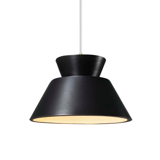 Justice Designs - CER-6420-CRB-ABRS-WTCD - One Light Pendant - Radiance - Carbon - Matte Black