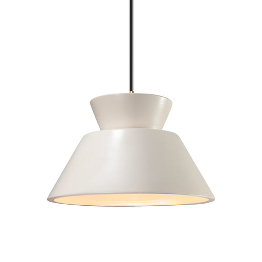 Justice Designs - CER-6420-MAT-ABRS-BKCD - One Light Pendant - Radiance - Matte White