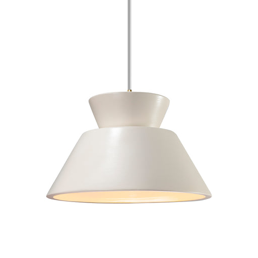 Justice Designs - CER-6420-MAT-ABRS-WTCD - One Light Pendant - Radiance - Matte White