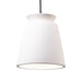 Justice Designs - CER-6425-BIS-MBLK-BKCD - One Light Pendant - Radiance - Bisque