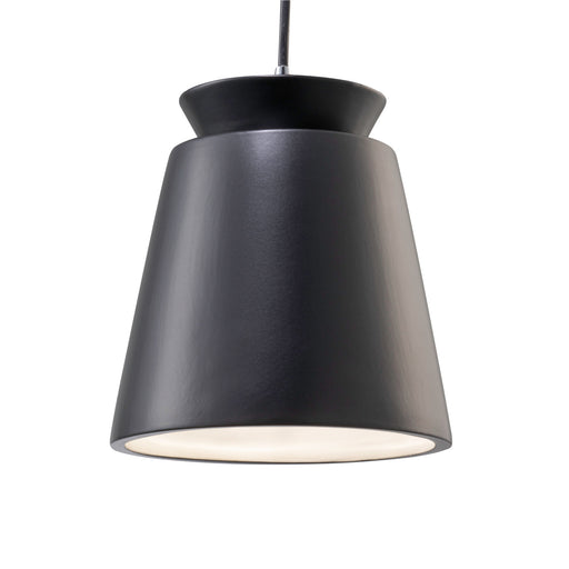 Justice Designs - CER-6425-CRB-CROM-BKCD - One Light Pendant - Radiance - Carbon - Matte Black