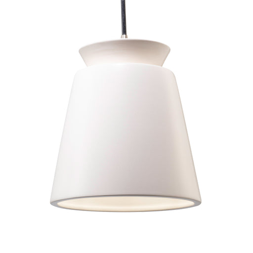 Justice Designs - CER-6425-MAT-NCKL-BKCD - One Light Pendant - Radiance - Matte White