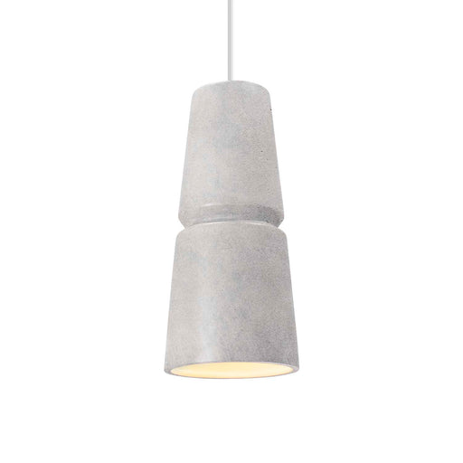 Justice Designs - CER-6430-CONC-MBLK-WTCD - One Light Pendant - Radiance - Concrete