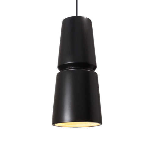 Justice Designs - CER-6430-CRB-NCKL-BKCD - One Light Pendant - Radiance - Carbon - Matte Black