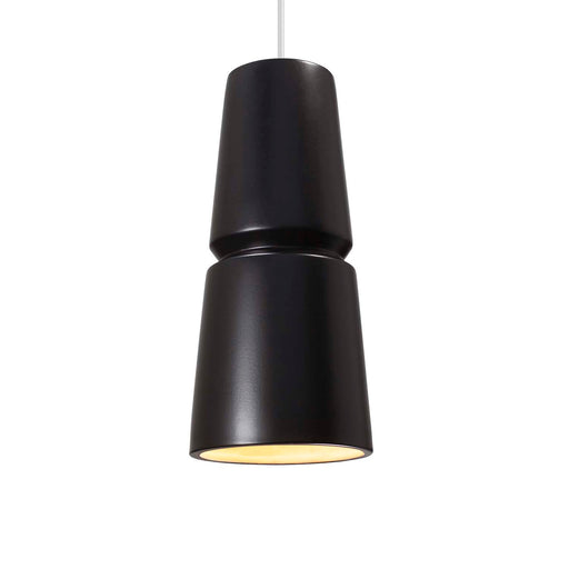 Justice Designs - CER-6430-CRB-NCKL-WTCD - One Light Pendant - Radiance - Carbon - Matte Black