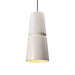 Justice Designs - CER-6430-MAT-NCKL-BKCD - One Light Pendant - Radiance - Matte White