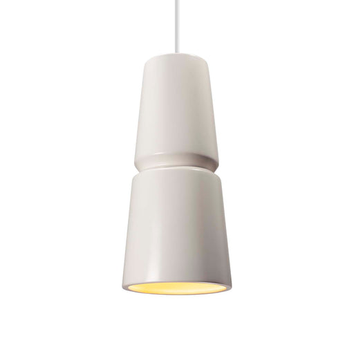 Justice Designs - CER-6430-MAT-NCKL-WTCD - One Light Pendant - Radiance - Matte White