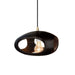 Justice Designs - CER-6440-BLK-ABRS-BKCD - One Light Pendant - Radiance - Gloss Black