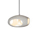 Justice Designs - CER-6440-CONC-CROM-BKCD - One Light Pendant - Radiance - Concrete