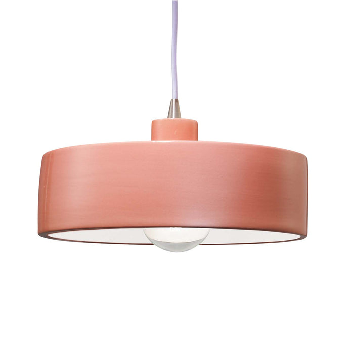 Justice Designs - CER-6460-BSH-NCKL-WTCD - One Light Pendant - Radiance - Gloss Blush