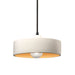 Justice Designs - CER-6460-MTGD-MBLK-BKCD - One Light Pendant - Radiance - Matte White/Champagne Gold