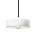 Justice Designs - CER-6460-WHT-MBLK-BKCD - One Light Pendant - Radiance - Gloss White