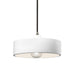 Justice Designs - CER-6460-WHT-NCKL-BKCD - One Light Pendant - Radiance - Gloss White