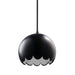 Justice Designs - CER-6470-CRB-MBLK-BKCD - One Light Pendant - Radiance - Carbon - Matte Black