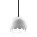 Justice Designs - CER-6470-WHT-MBLK-BKCD - One Light Pendant - Radiance - Gloss White