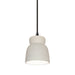 Justice Designs - CER-6515-BIS-MBLK-BKCD - One Light Pendant - Radiance - Bisque