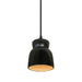 Justice Designs - CER-6515-CBGD-MBLK-BKCD - One Light Pendant - Radiance - Carbon Matte Black with Champagne Gold